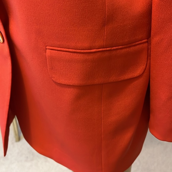 Nygard 100% Silk Women’s Orange Suit Jacket Like New, Lined, Lapel, Size 10 - Picture 4 of 11